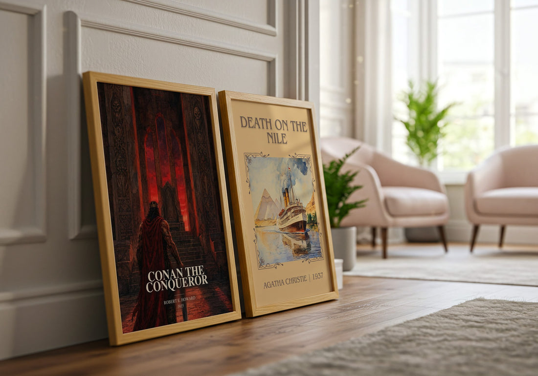 Conan The Conqueror watercolour print framed by window – literary home decor