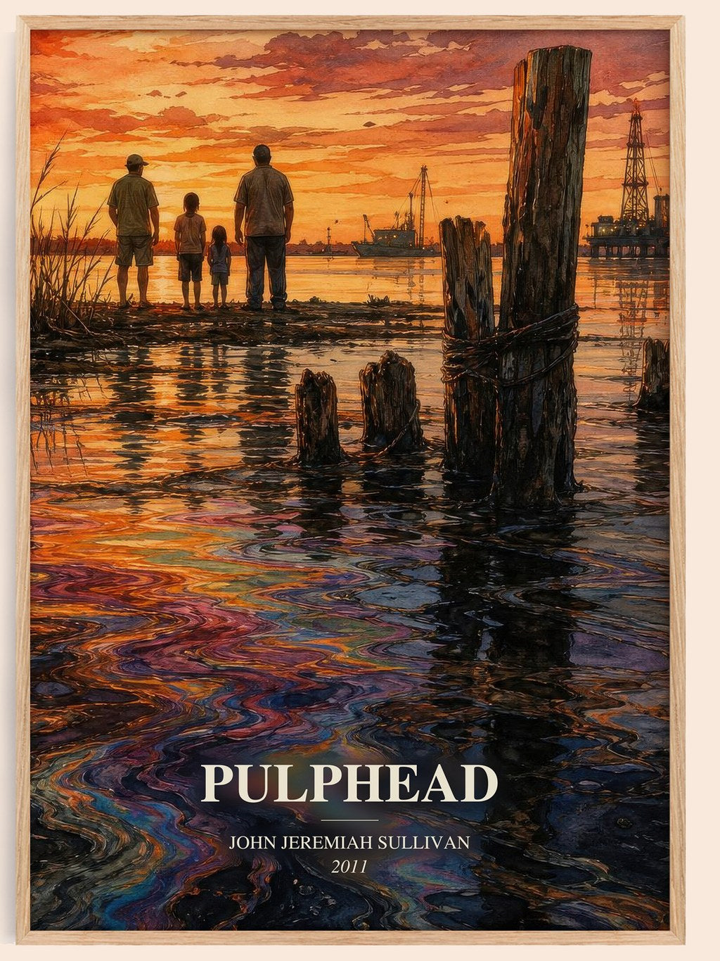 Pulphead watercolour book poster by John Jeremiah Sullivan – framed literary art print