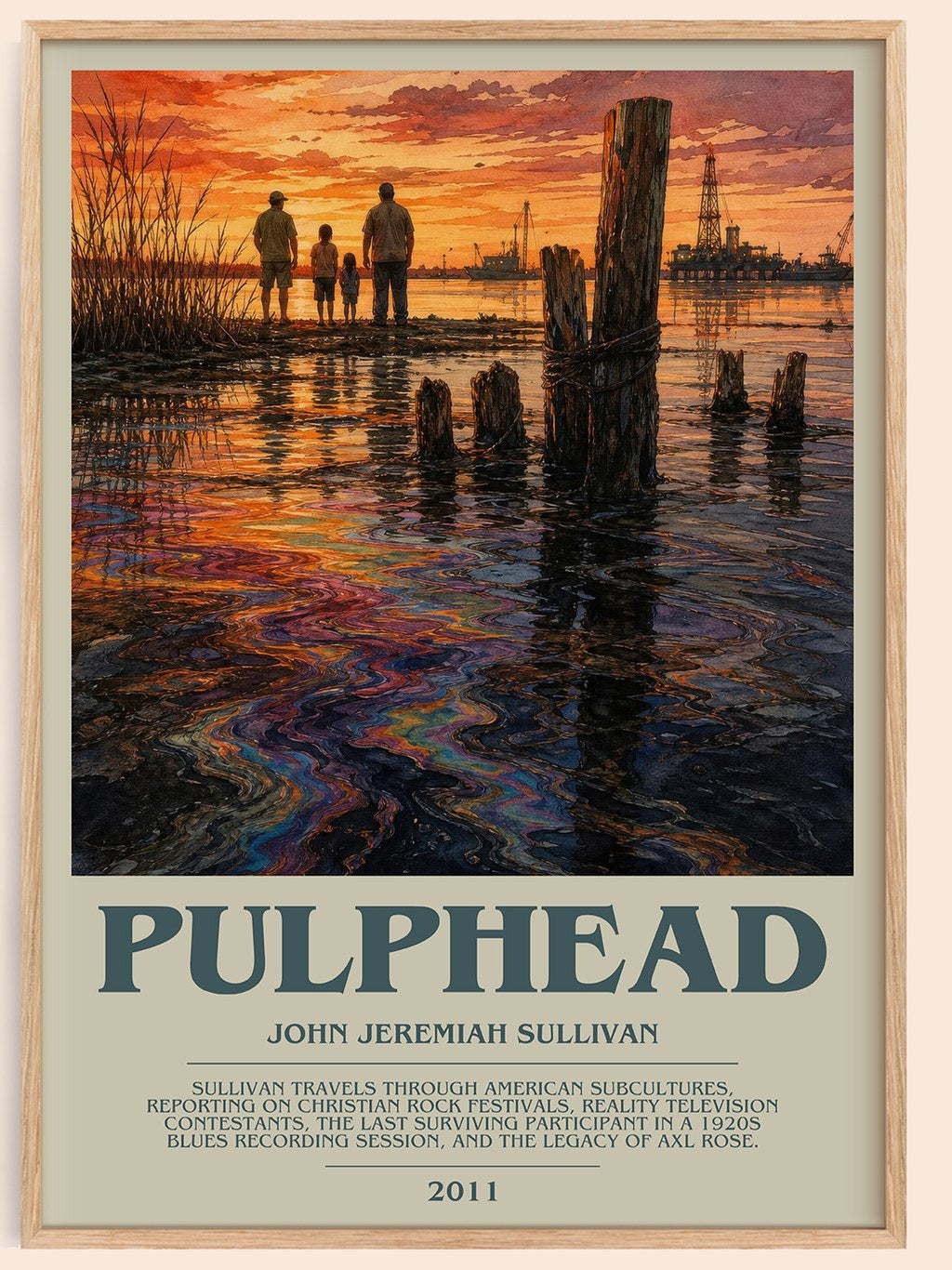 Pulphead Bookish Wall Art by John Jeremiah Sullivan – framed poster