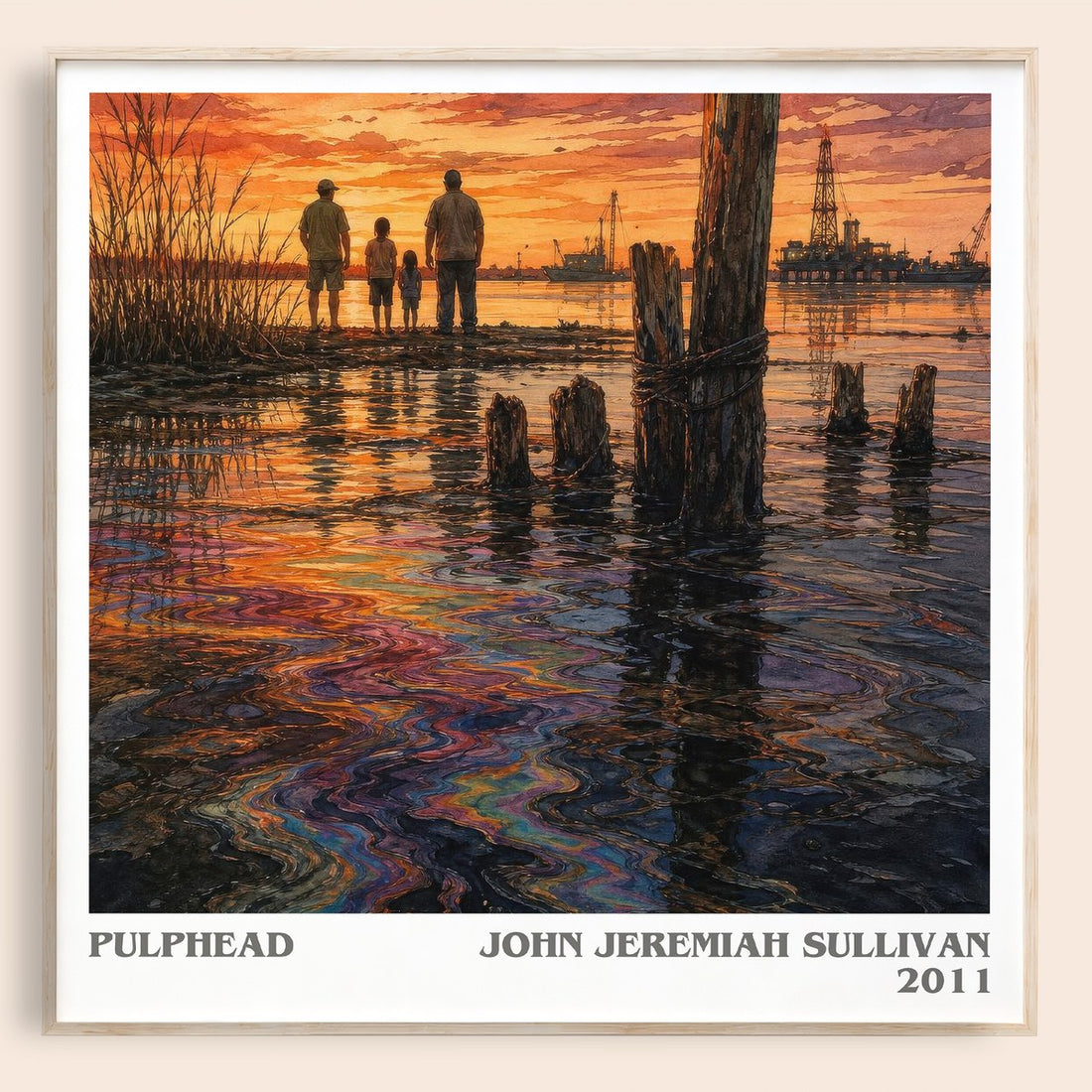 Pulphead literary book poster by John Jeremiah Sullivan – framed literary art print