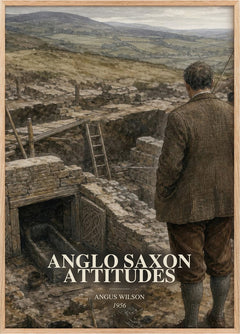 Anglo Saxon Attitudes Book Watercolour Illustration by Angus Wilson