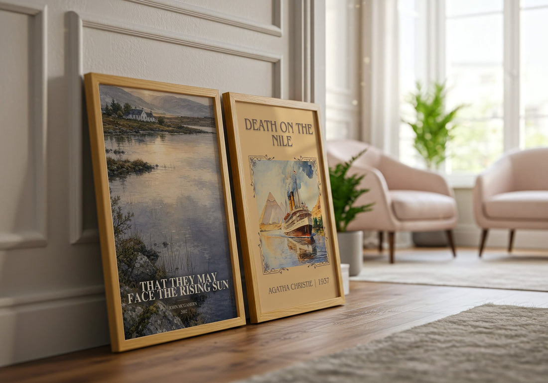 That They May Face the Rising Sun watercolour print framed by window – literary home decor