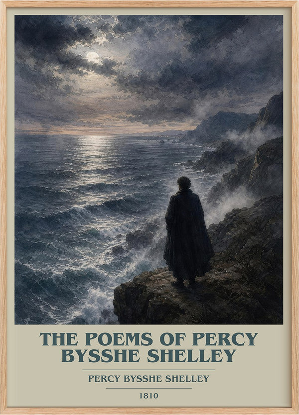 Poems of Percy Bysshe Shelley Book Cover Poster by P. Shelley