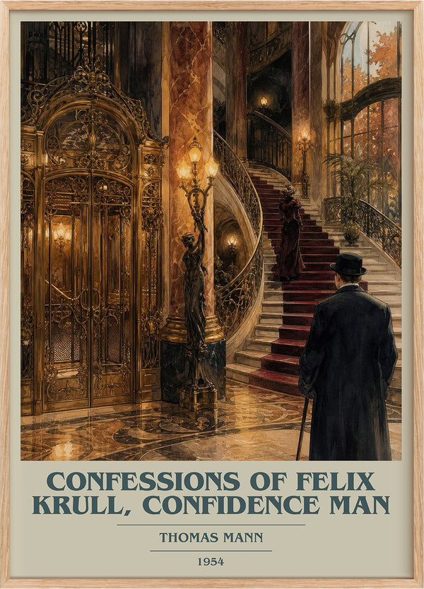 Confessions Of Felix Krull, Confidence Man Book Cover Poster by Thomas Mann