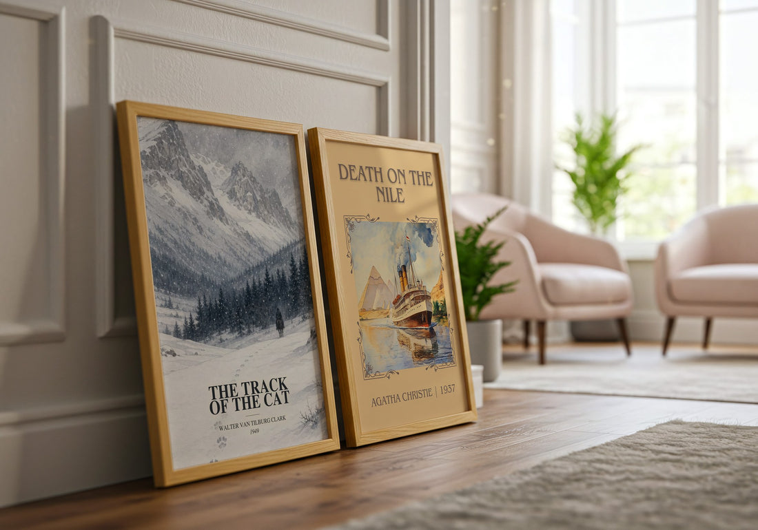 The Track Of The Cat watercolour print framed by window – literary home decor