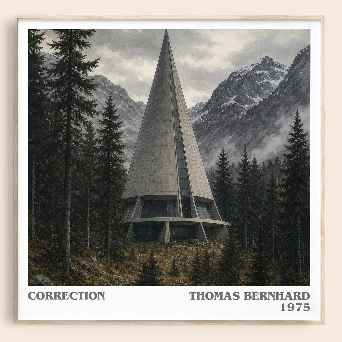 Correction literary book poster by Thomas Bernhard – framed literary art print