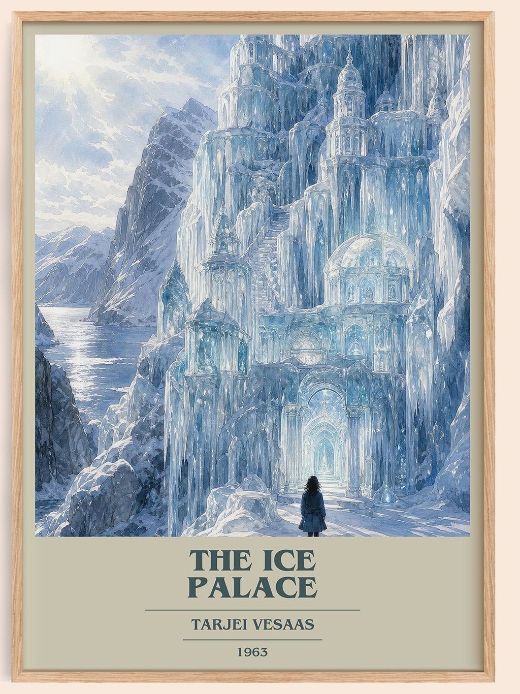 The Ice Palace book cover book poster by Tarjei Vesaas – framed literary art print