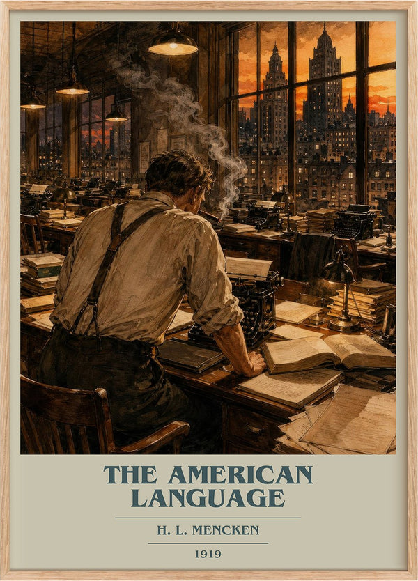 The American Language Book Cover Poster by H. L. Mencken