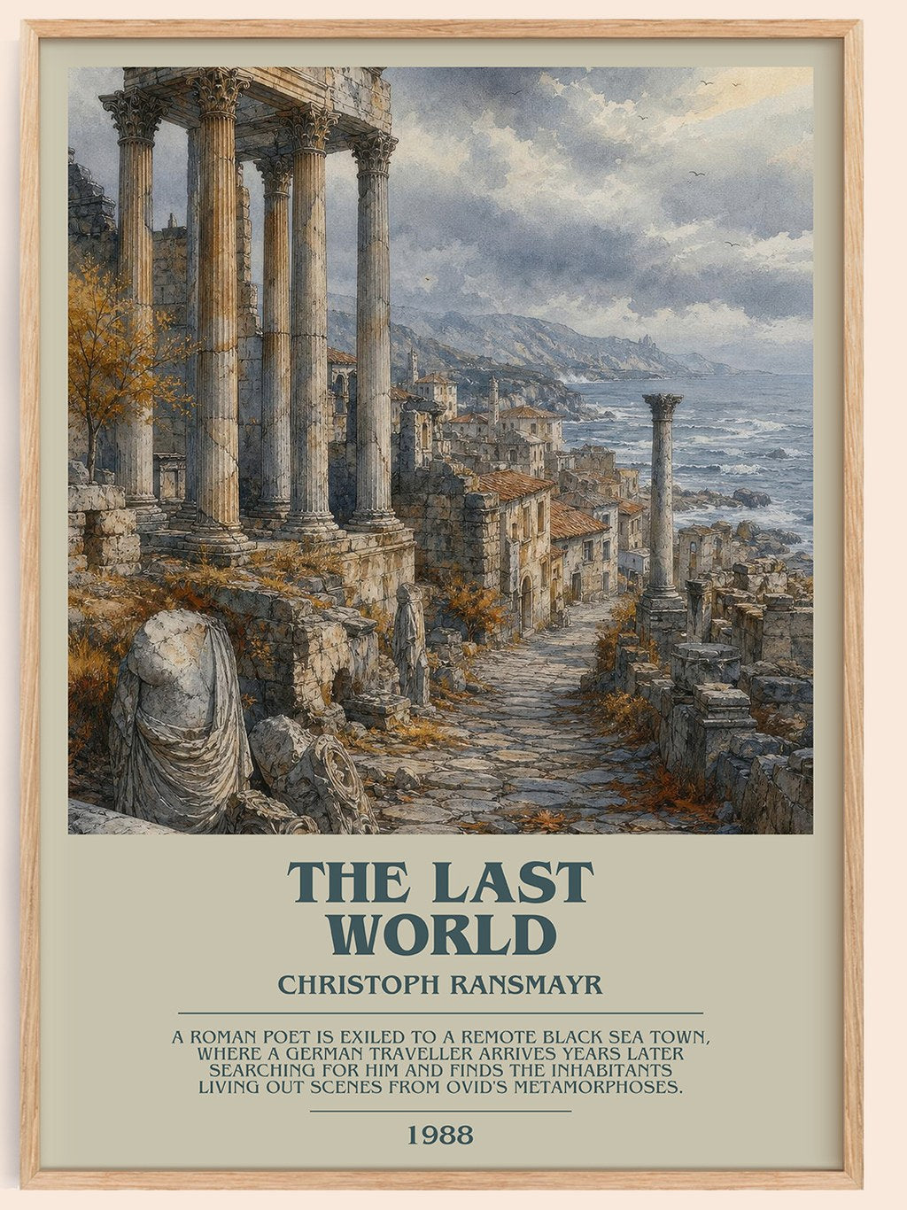 The Last World Bookish Wall Art by Christoph Ransmayr – framed poster