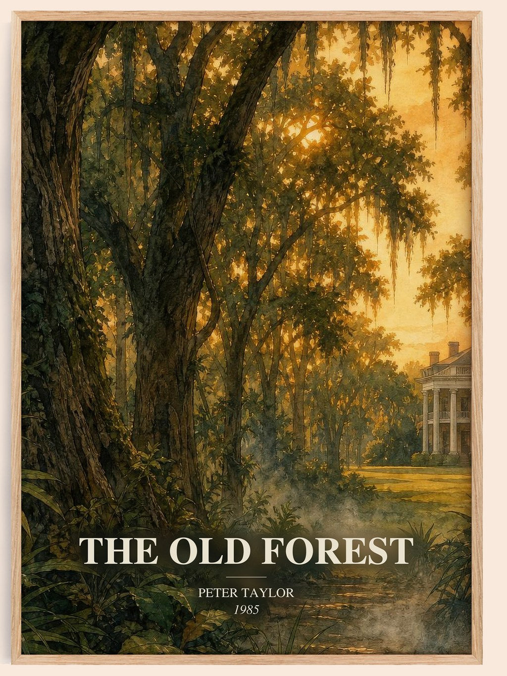 The Old Forest watercolour book poster by Peter Taylor – framed literary art print