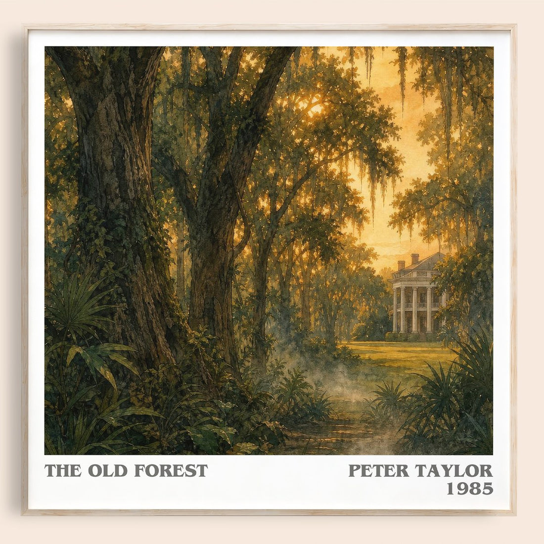 The Old Forest literary book poster by Peter Taylor – framed literary art print