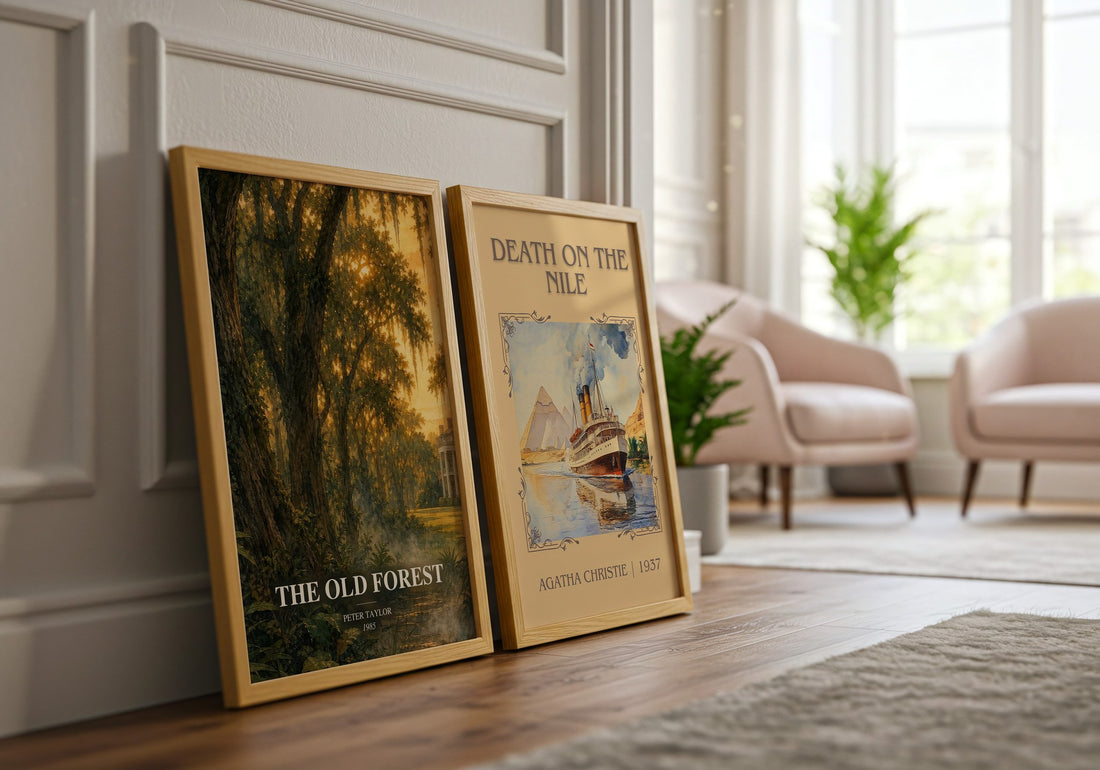 The Old Forest watercolour print framed by window – literary home decor