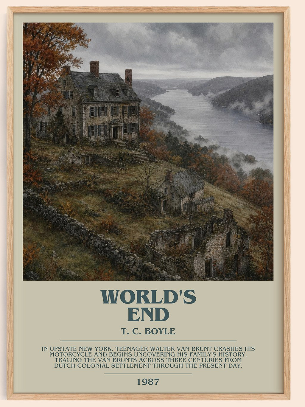 World's End Bookish Wall Art by T. C. Boyle – framed poster