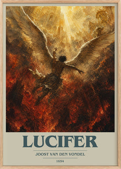 Lucifer Book Cover Poster by Joost van den Vondel