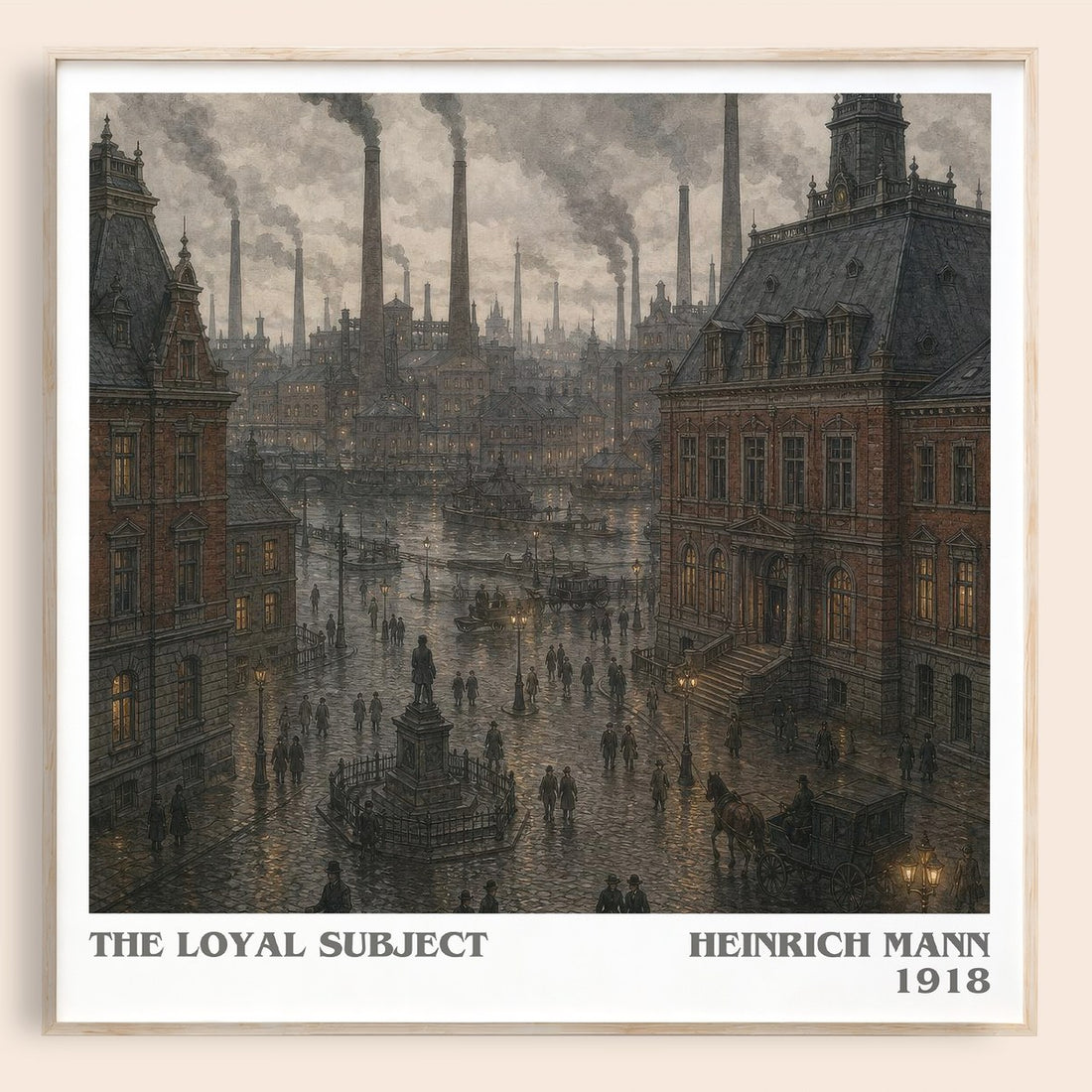 The Loyal Subject literary book poster by Heinrich Mann – framed literary art print