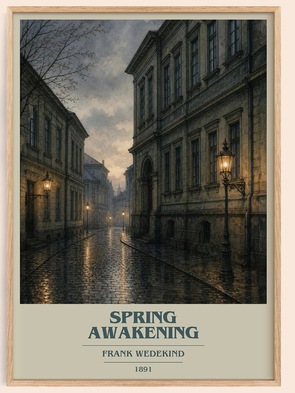 Spring Awakening book cover book poster by Frank Wedekind – framed literary art print