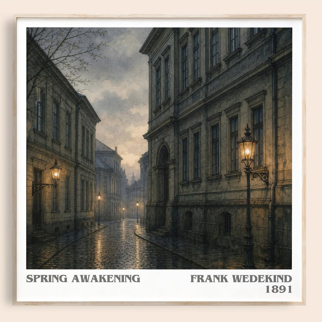 Spring Awakening literary book poster by Frank Wedekind – framed literary art print