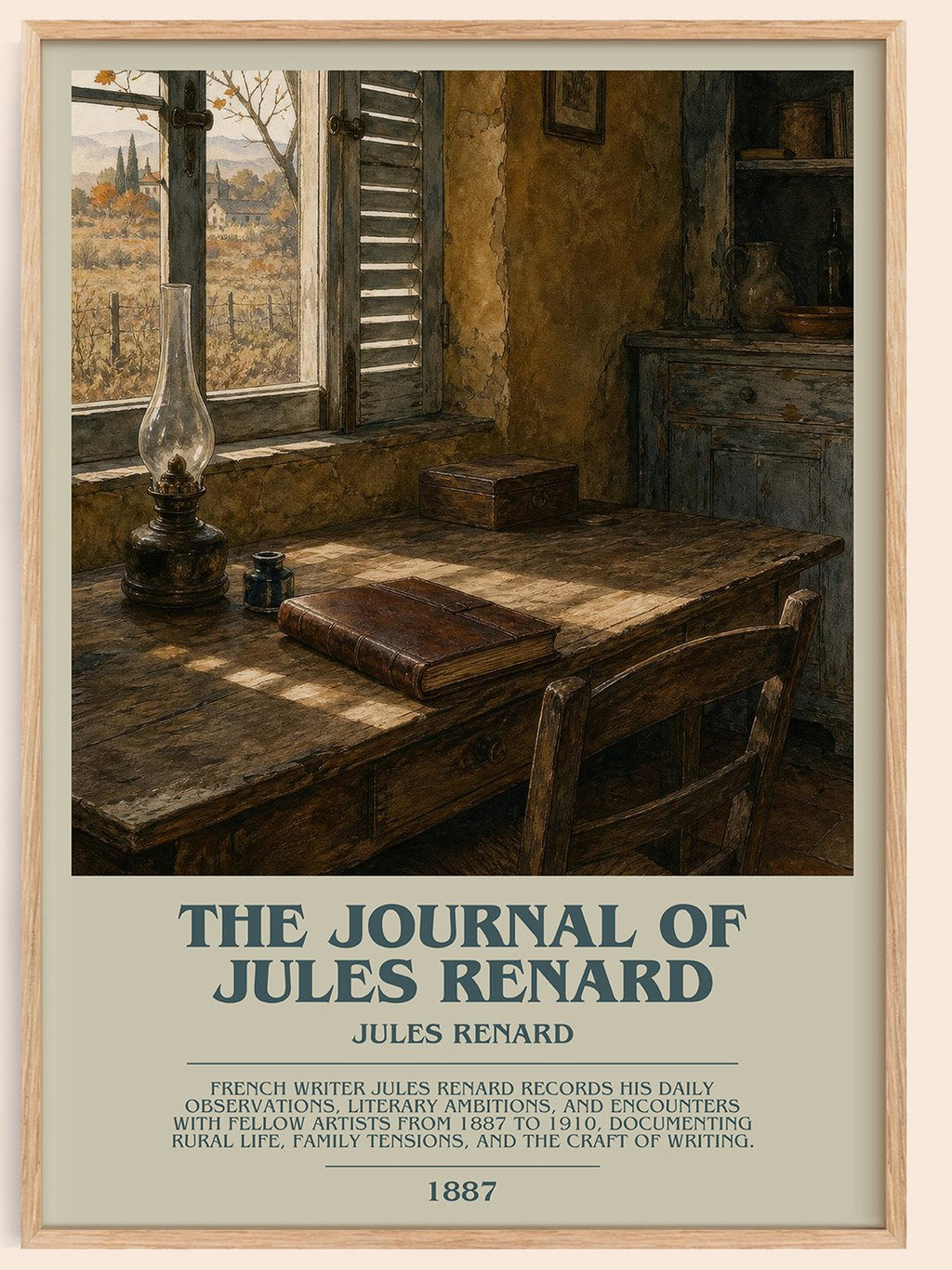 The Journal of Jules Renard Bookish Wall Art by Jules Renard – framed poster