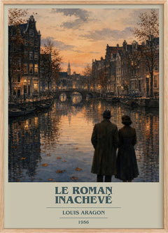 Le Roman Inachevé Book Cover Poster by Louis Aragon