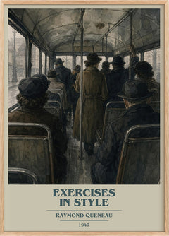 Exercises in Style Book Cover Poster by Raymond Queneau
