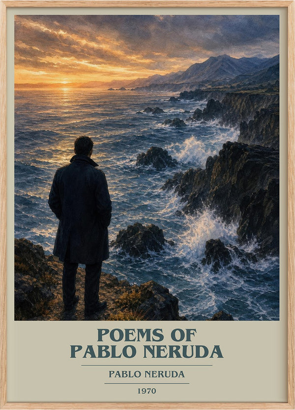 Poems of Pablo Neruda Book Cover Poster by Pablo Neruda