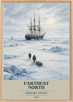 Farthest North Book Cover Poster by Fridtjof Nansen
