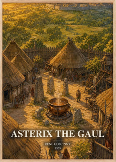 Asterix the Gaul Book Watercolour Illustration by Rene Goscinny