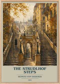 The Strudlhof Steps Book Cover Poster by Heimito von Doderer