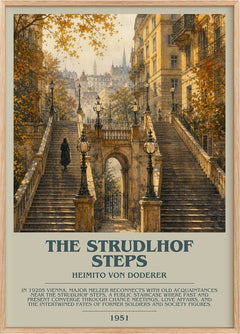 The Strudlhof Steps Bookish Wall Art by Heimito von Doderer
