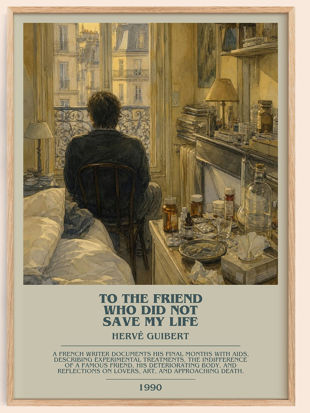 To The Friend Who Did Not Save My Life Bookish Wall Art by H. Guibert – framed poster