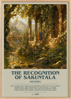 The Recognition of Sakuntala Bookish Wall Art by Kālidāsa