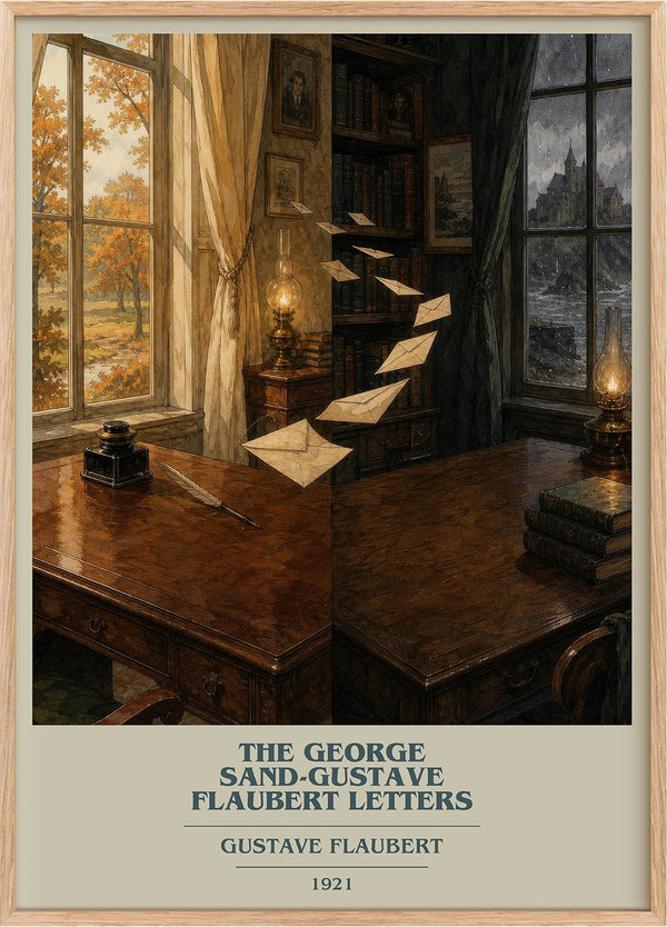George Sand-Gustave Flaubert Letters Book Cover Poster by G. Flaubert