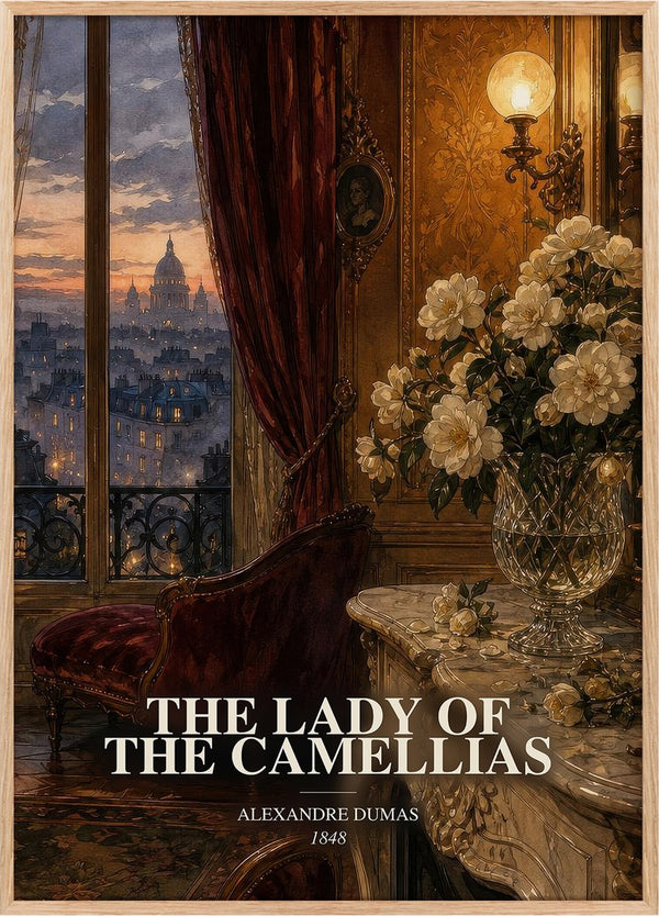 Lady Of The Camellias Book Watercolour Illustration by Alexandre Dumas