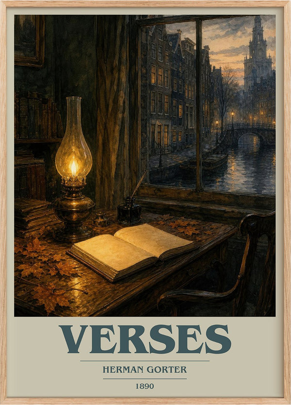 Verses Book Cover Poster by Herman Gorter