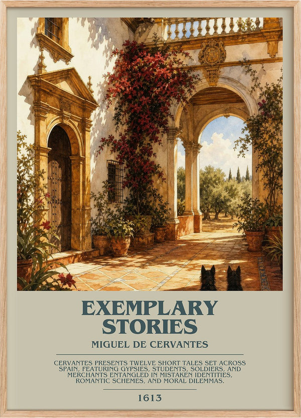 Exemplary Stories Bookish Wall Art by Miguel de Cervantes