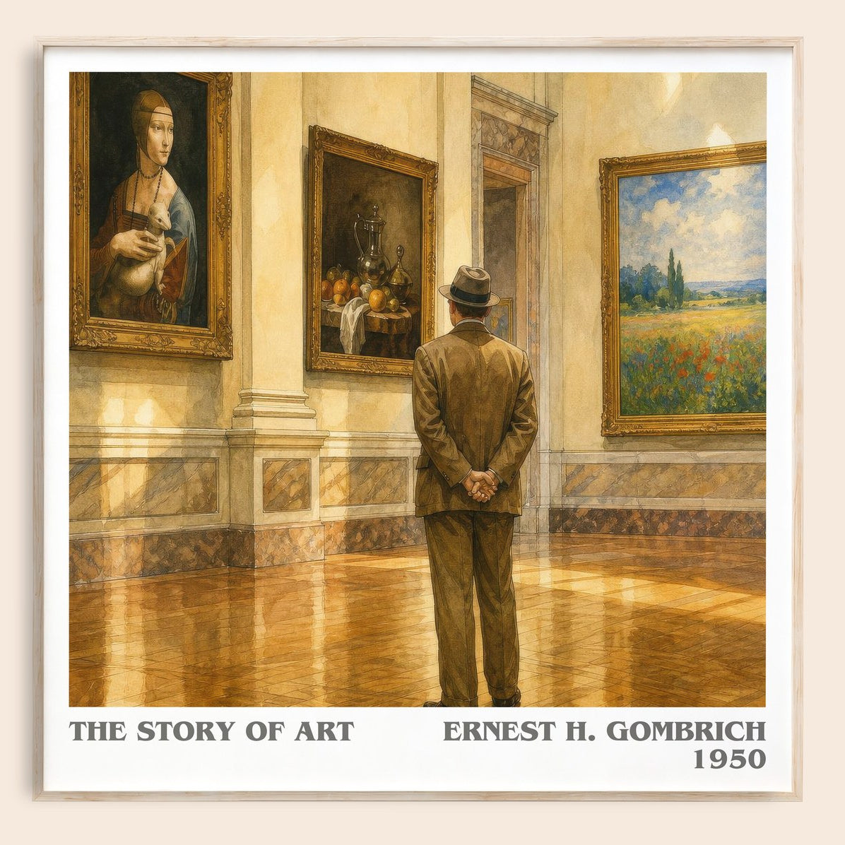 The Story of Art literary book poster by Ernest H. Gombrich – framed literary art print