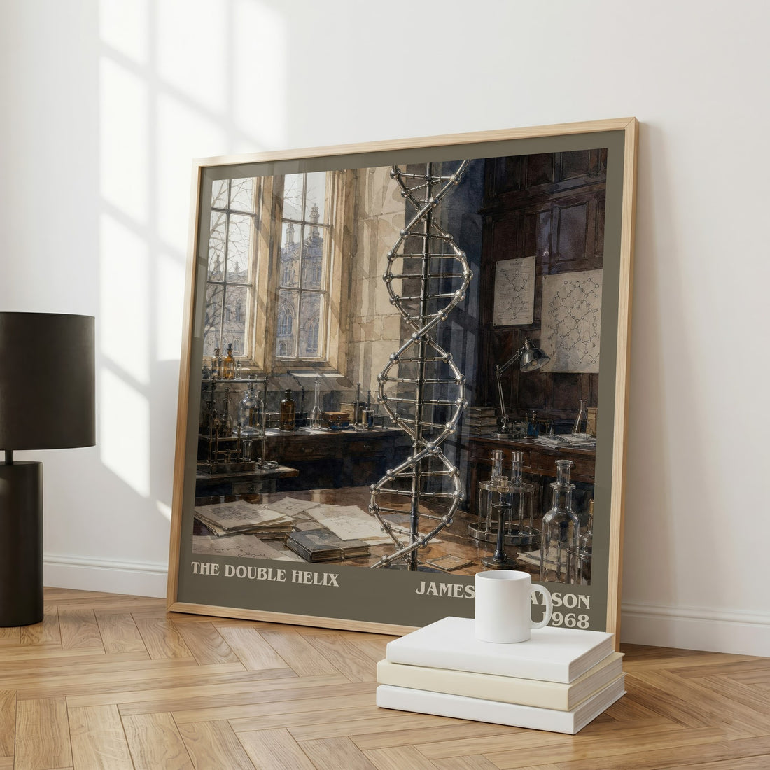 The Double Helix literary art print colour and style options – James D. Watson book art