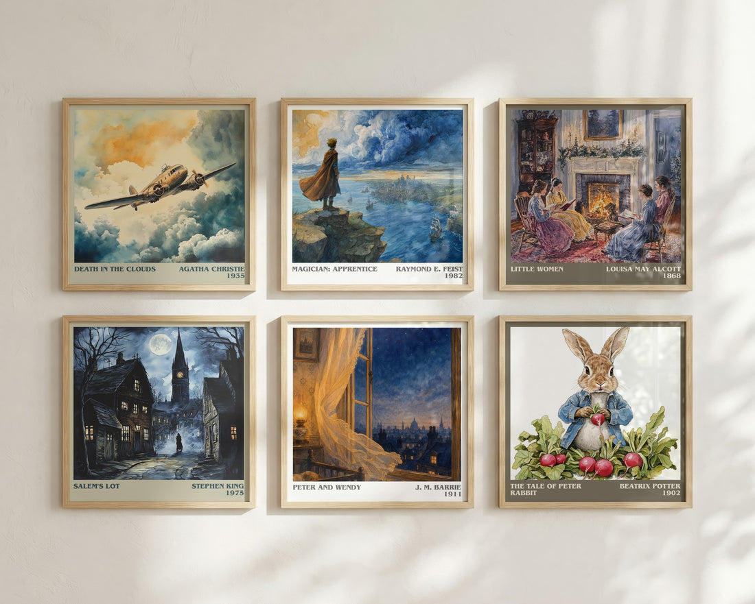 Peter And Wendy literary print in frame leaning in hallway – childrens wall art