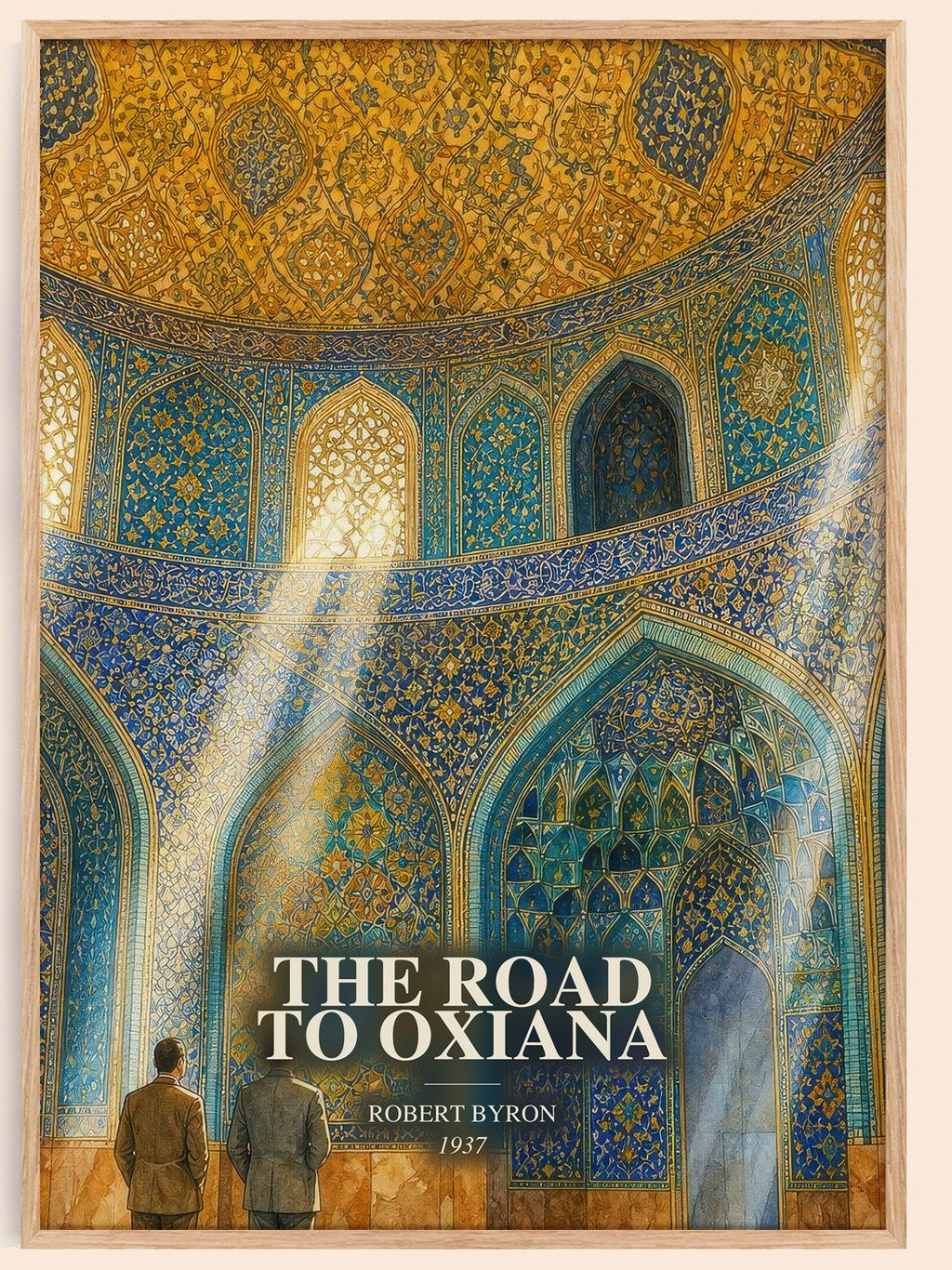 The Road to Oxiana watercolour book poster by Robert Byron – framed literary art print