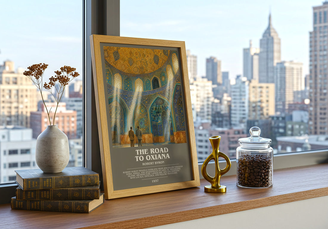 The Road to Oxiana bookish poster colour and style options – Robert Byron book art