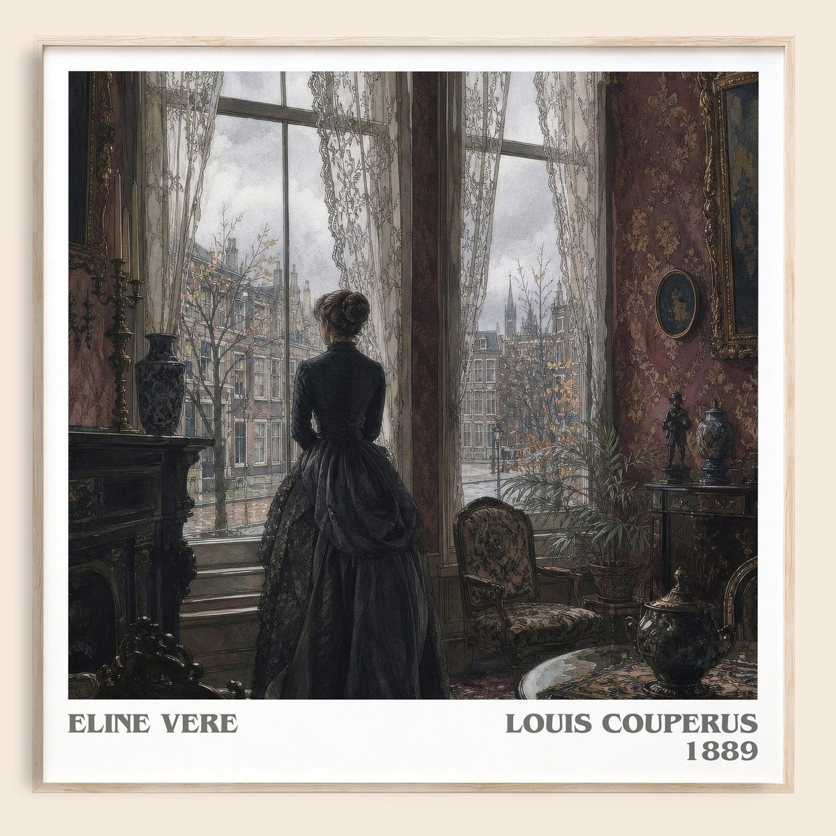 Eline Vere literary book poster by Louis Couperus – framed literary art print