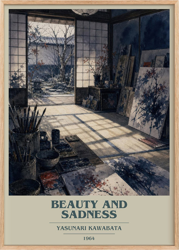Beauty and Sadness Book Cover Poster by Yasunari Kawabata