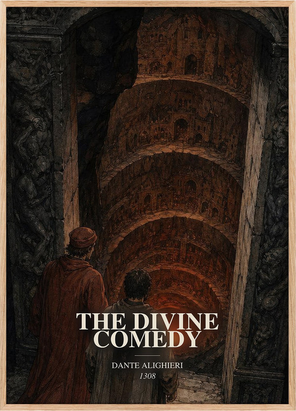 The Divine Comedy Book Watercolour Illustration by Dante Alighieri