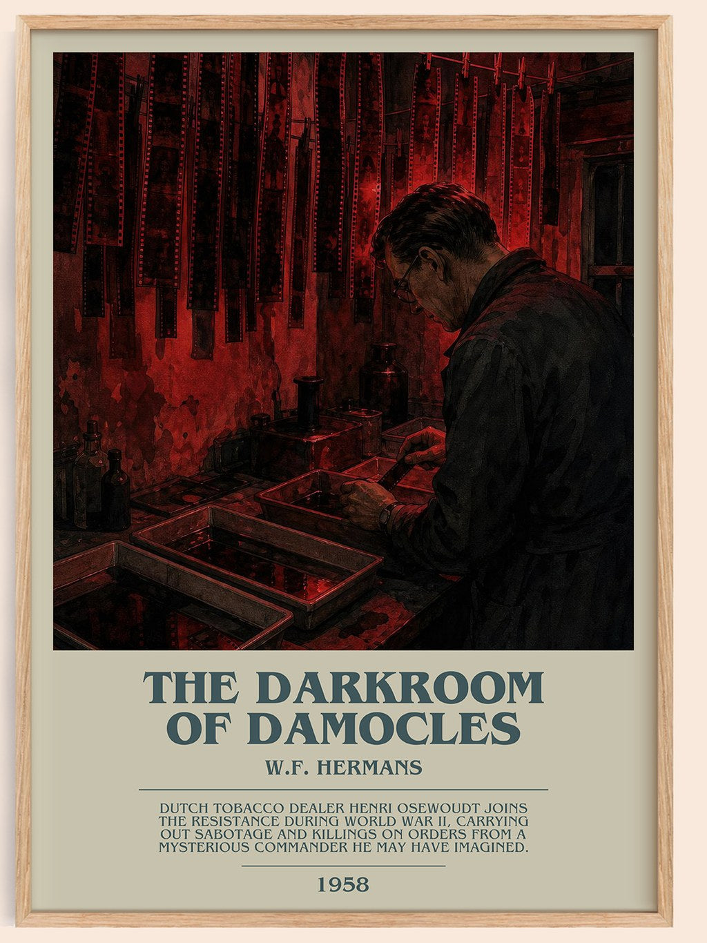 The Darkroom Of Damocles Bookish Wall Art by W.F. Hermans – framed poster