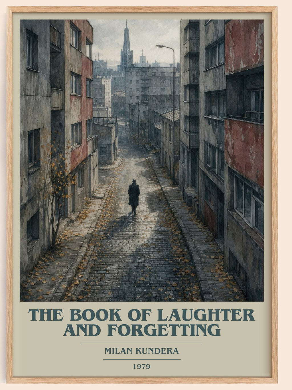 The Book of Laughter and Forgetting book cover book poster by Milan Kundera – framed literary art print