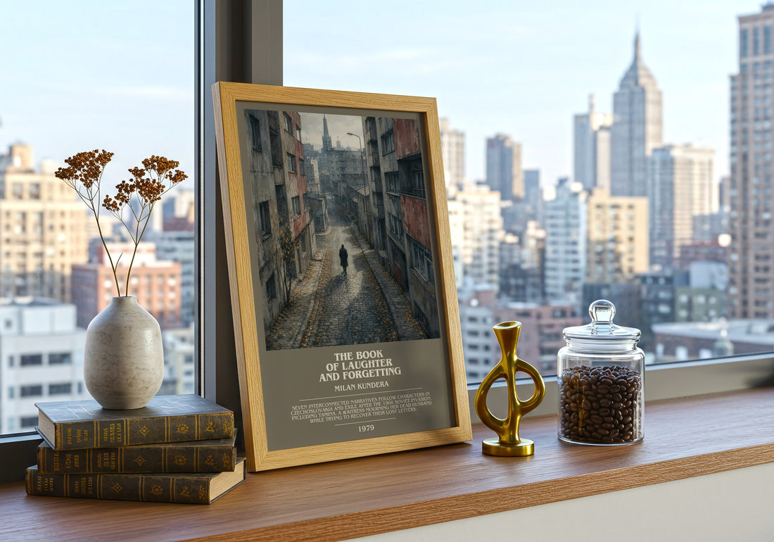 The Book of Laughter and Forgetting bookish poster colour and style options – Milan Kundera book art
