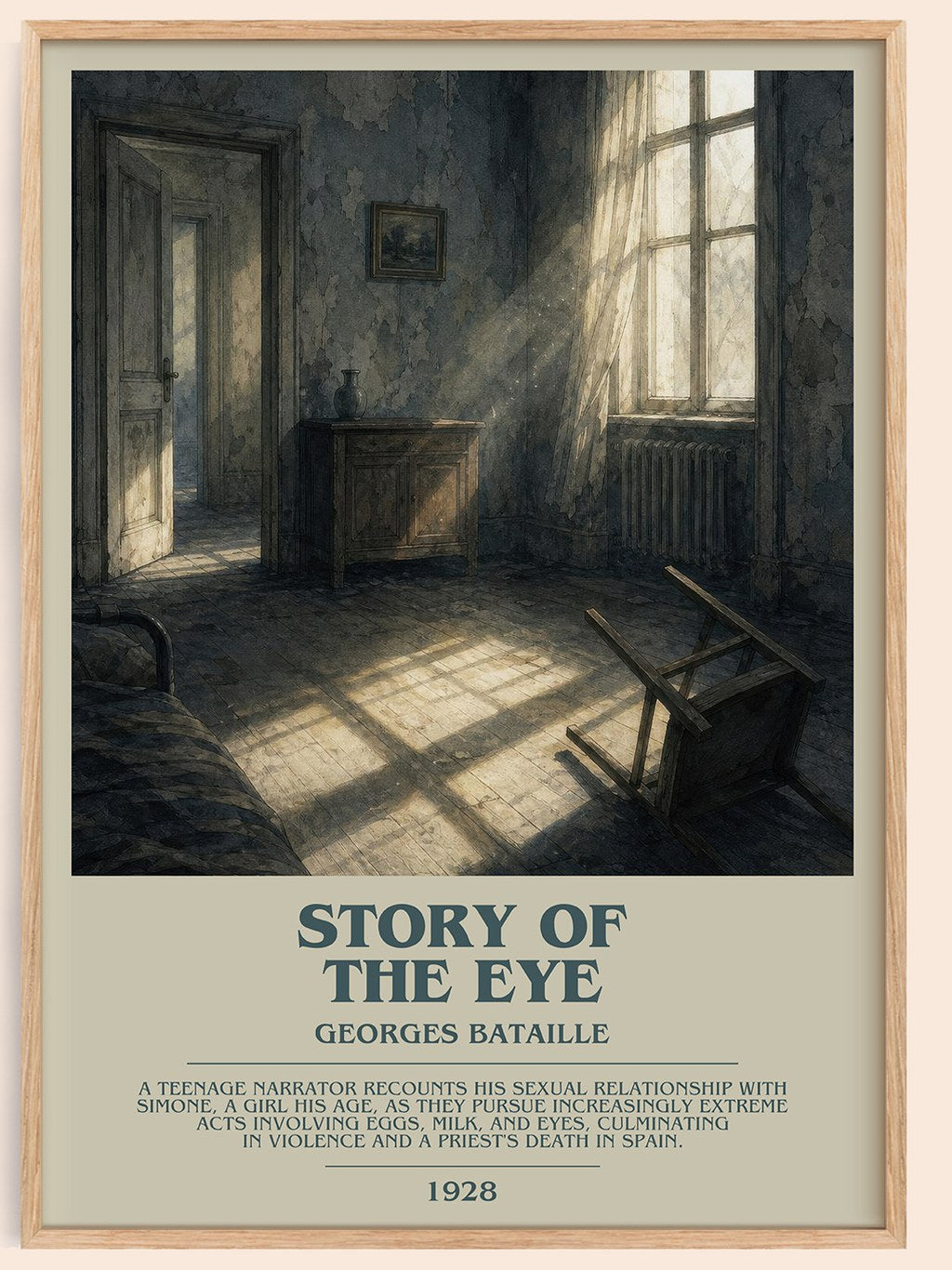 Story of the Eye Bookish Wall Art by Georges Bataille – framed poster