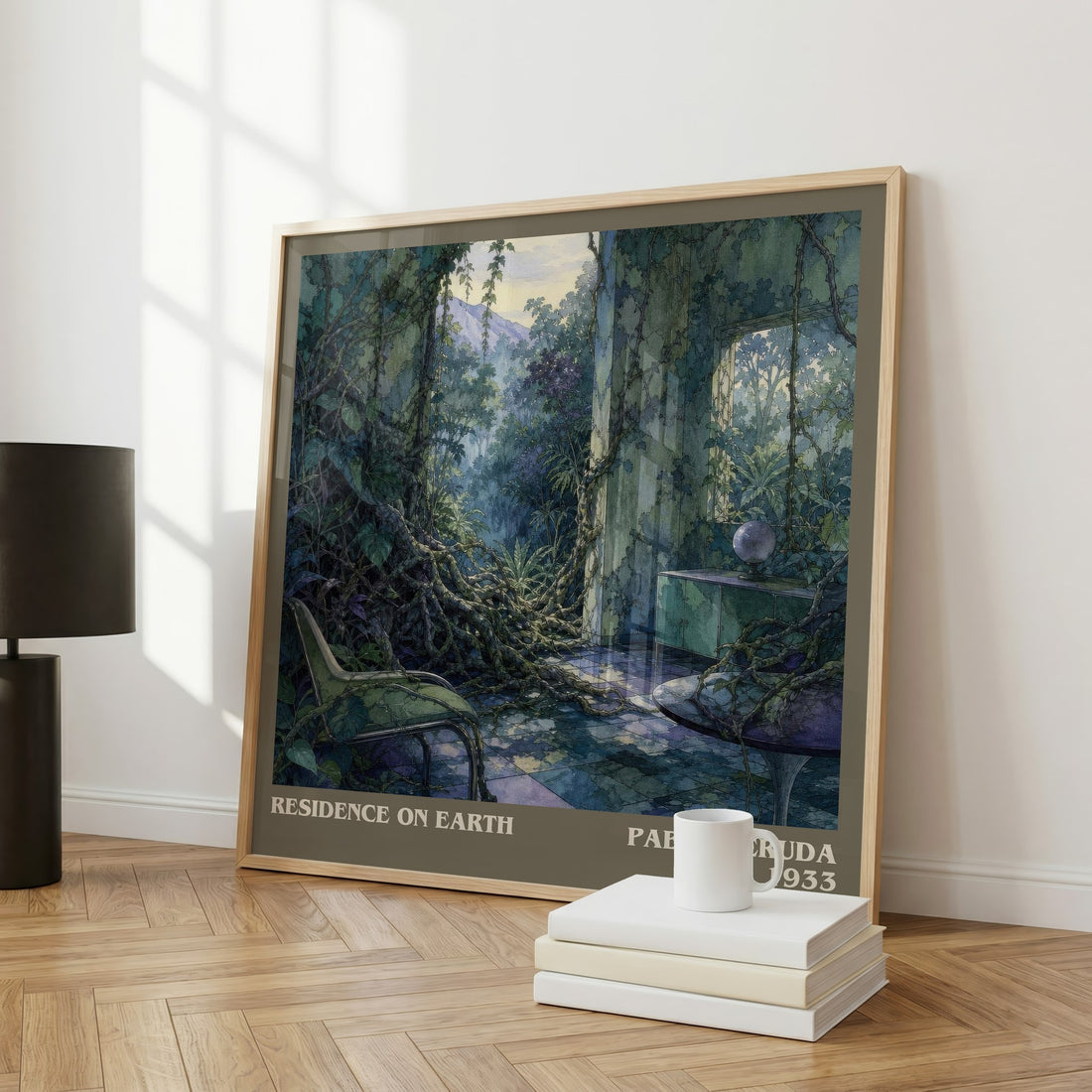 Residence on Earth literary art print colour and style options – Pablo Neruda book art