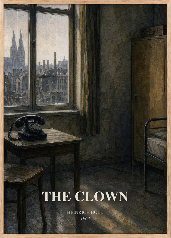 The Clown Book Watercolour Illustration by Heinrich Böll