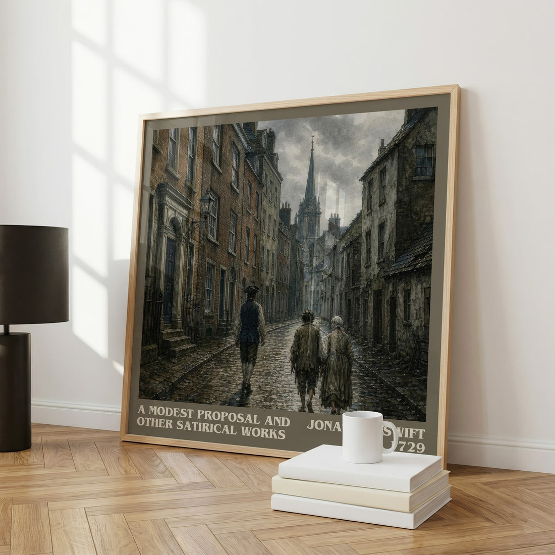 A Modest Proposal and Other Satirical Works literary art print colour and style options – Jonathan Swift book art